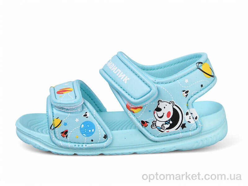 Купить Босоніжки дитячі 8001C-25 Смайлик блакитний, фото 2