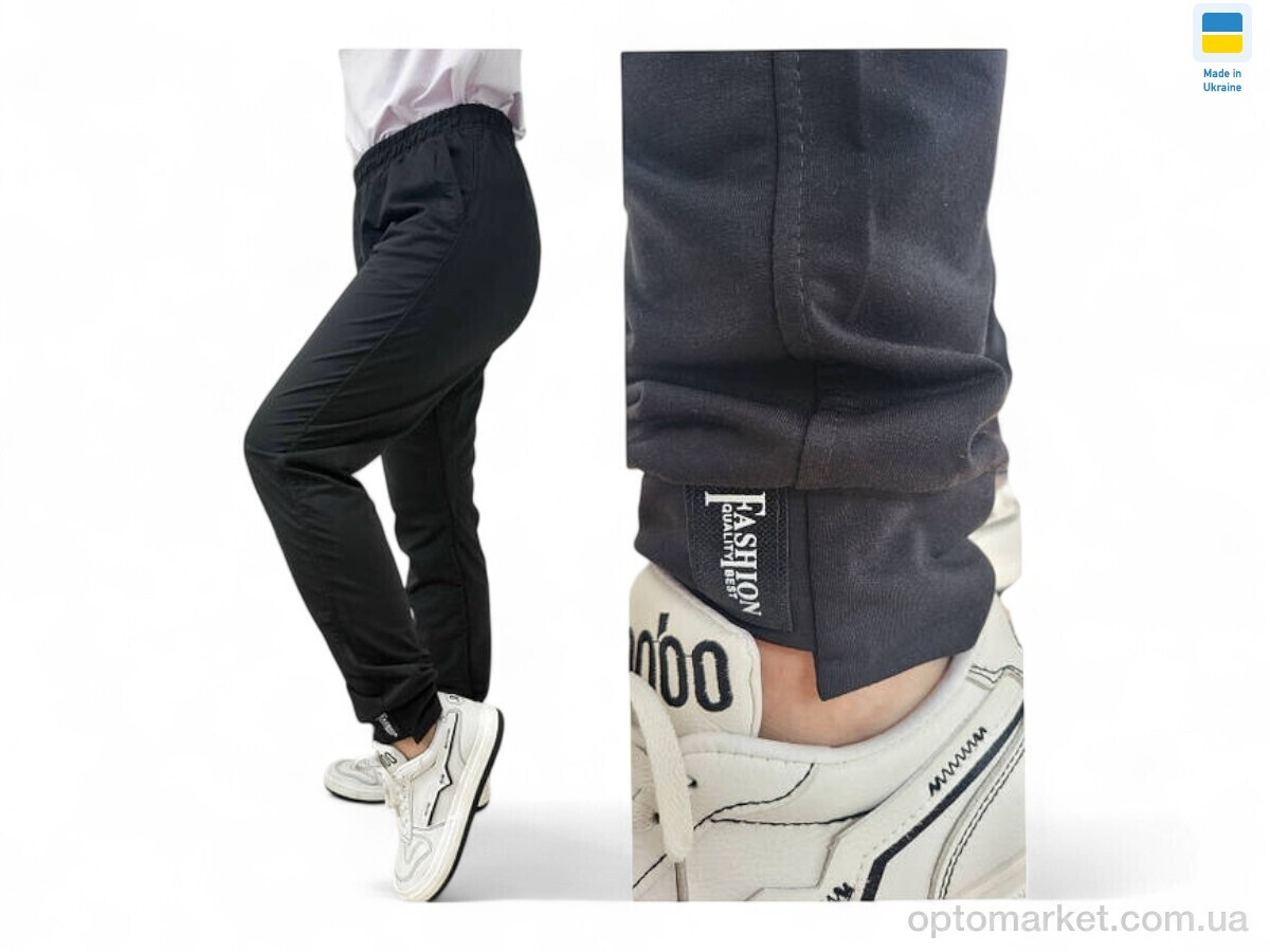 Купить Спортивні штаны жіночі 80030 чорний Sport style чорний, фото 2