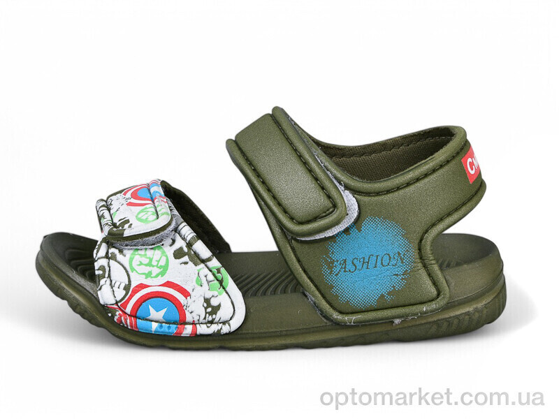 Купить Босоніжки дитячі 8005C-19 Смайлик хакі, фото 2