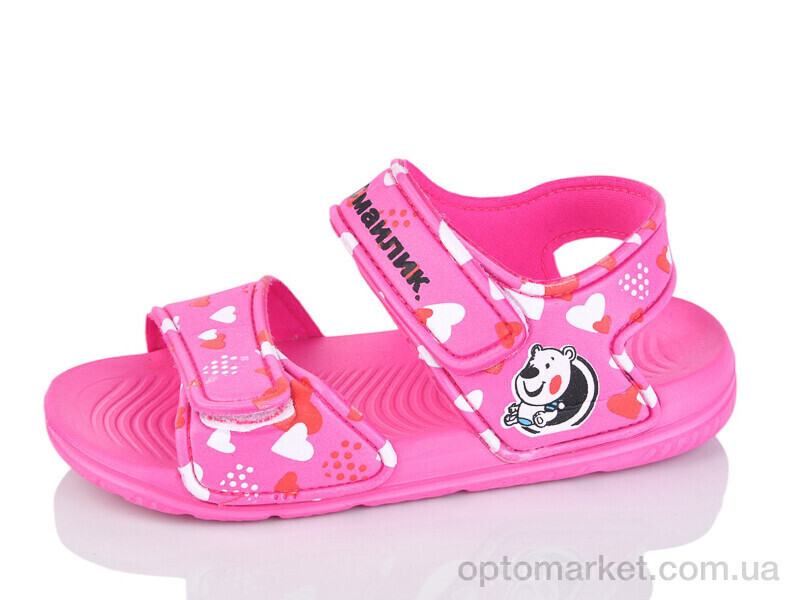 Купить Босоніжки дитячі 8006B-9 Смайлик рожевий, фото 2