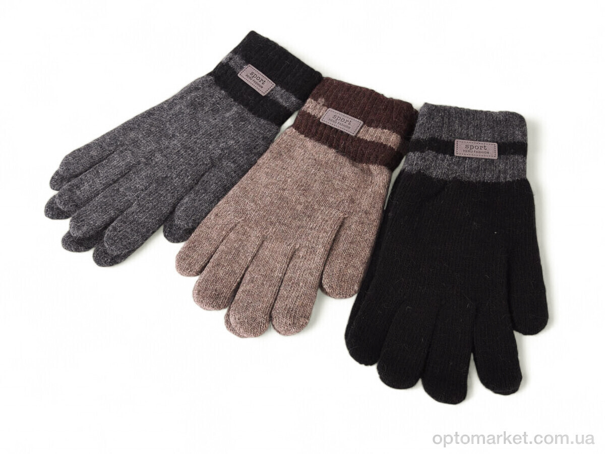 Купить Рукавички чоловічі 8022 (хутро) mix Henu мікс, фото 3