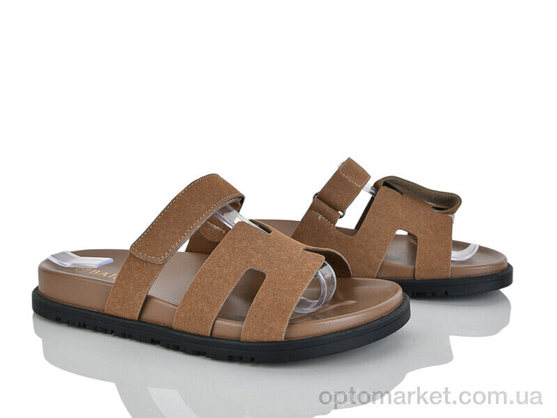 Купить Шльопанці жіночі 8060-15 Baijin коричневий, фото 2