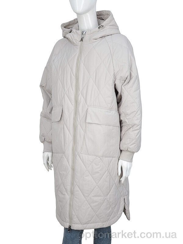 Купить Пальто жіночі 8162 beige Aixiaohua бежевий, фото 3