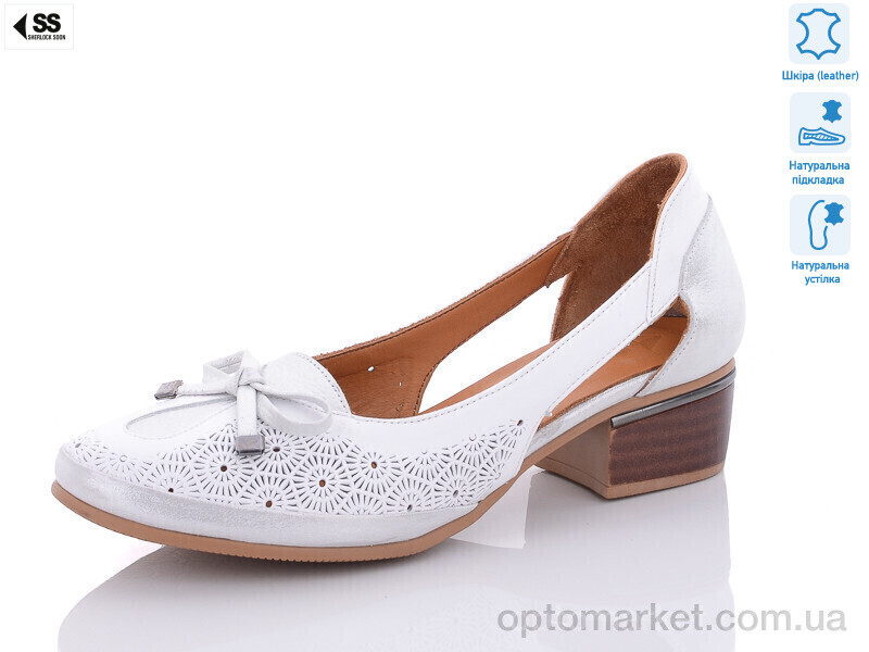 Купить Туфлі жіночі 83-635 (87-26) Sherlock Soon білий, фото 2