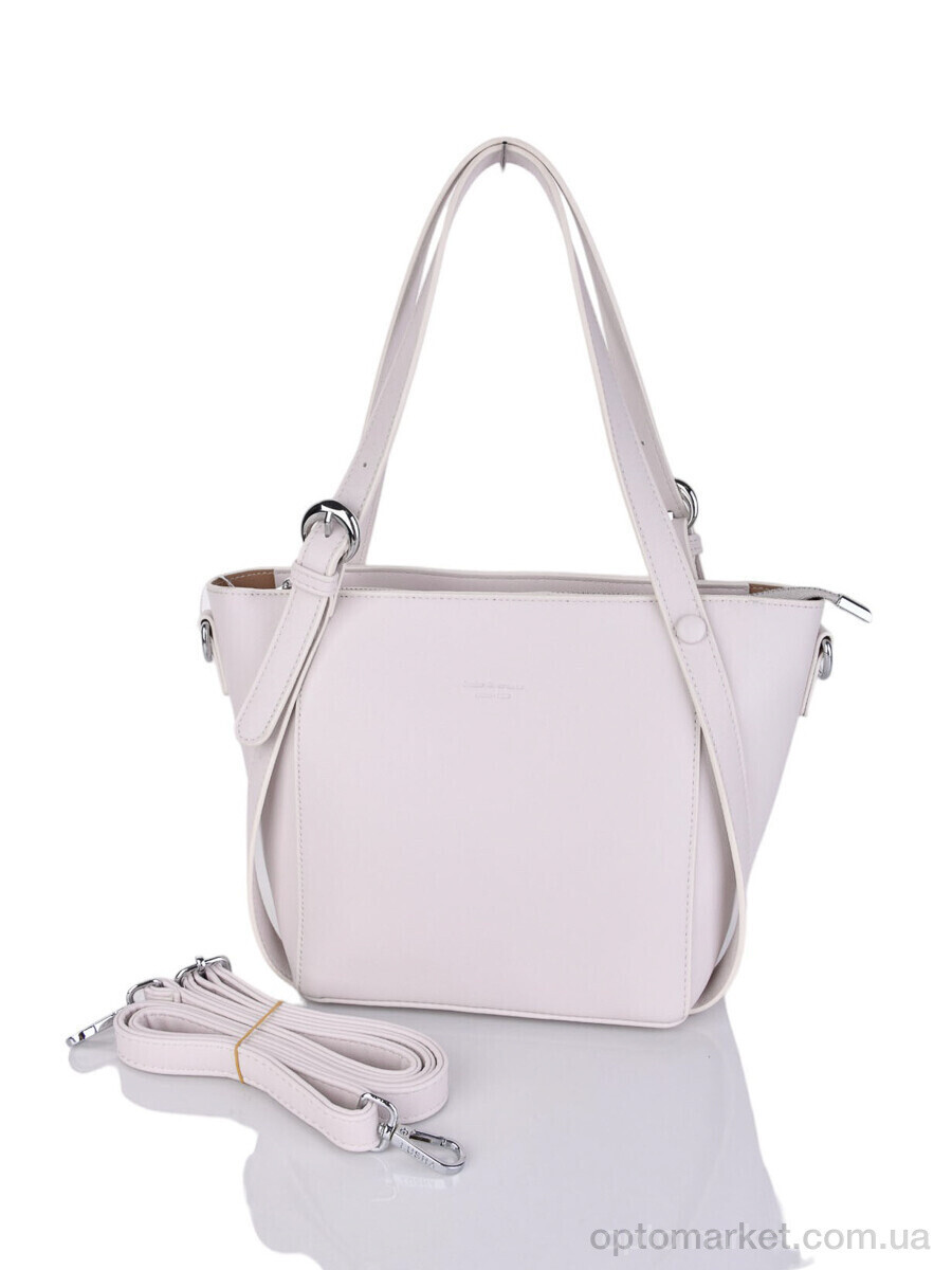 Купить Сумка женская 869067 beige-white Lusha білий, фото 3