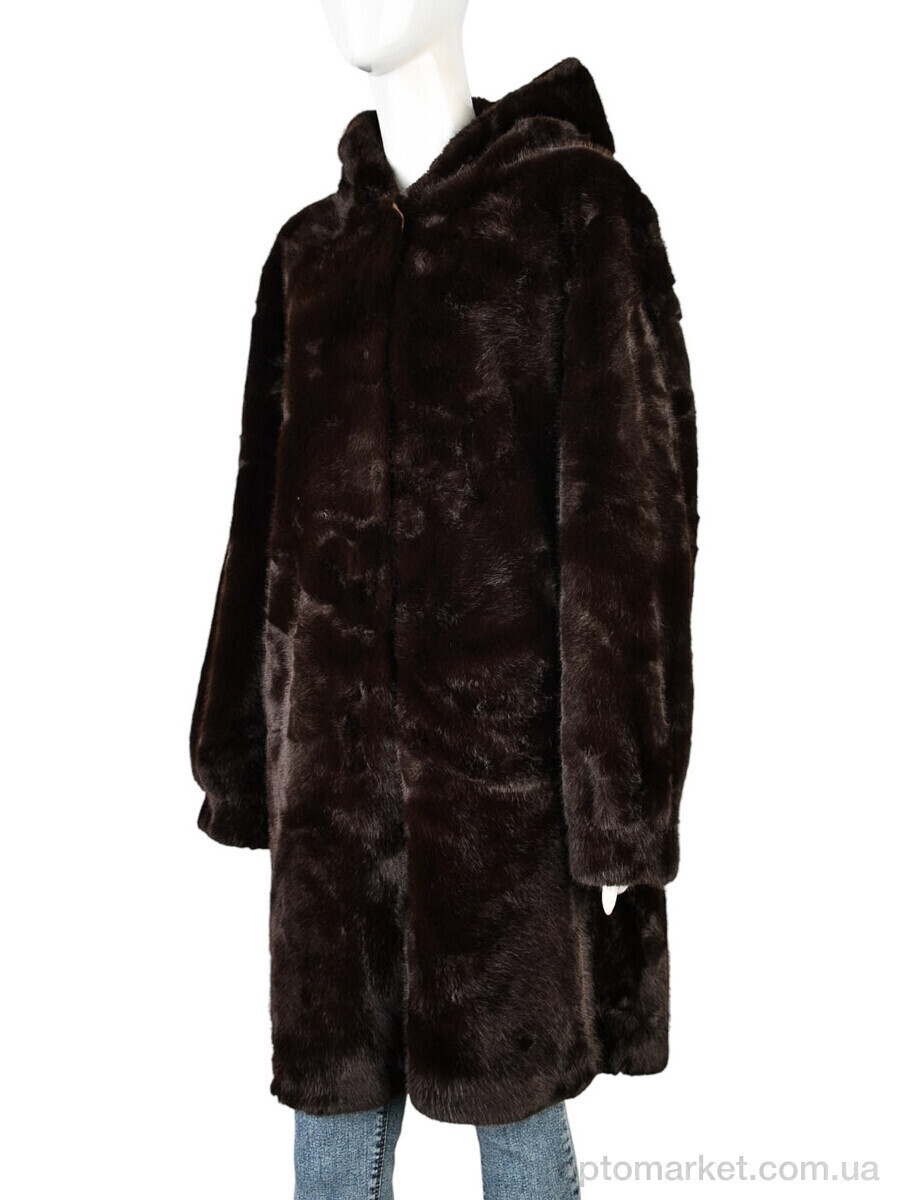 Купить Шуба жіночі 8813 brown Aimeiyoung коричневий, фото 4