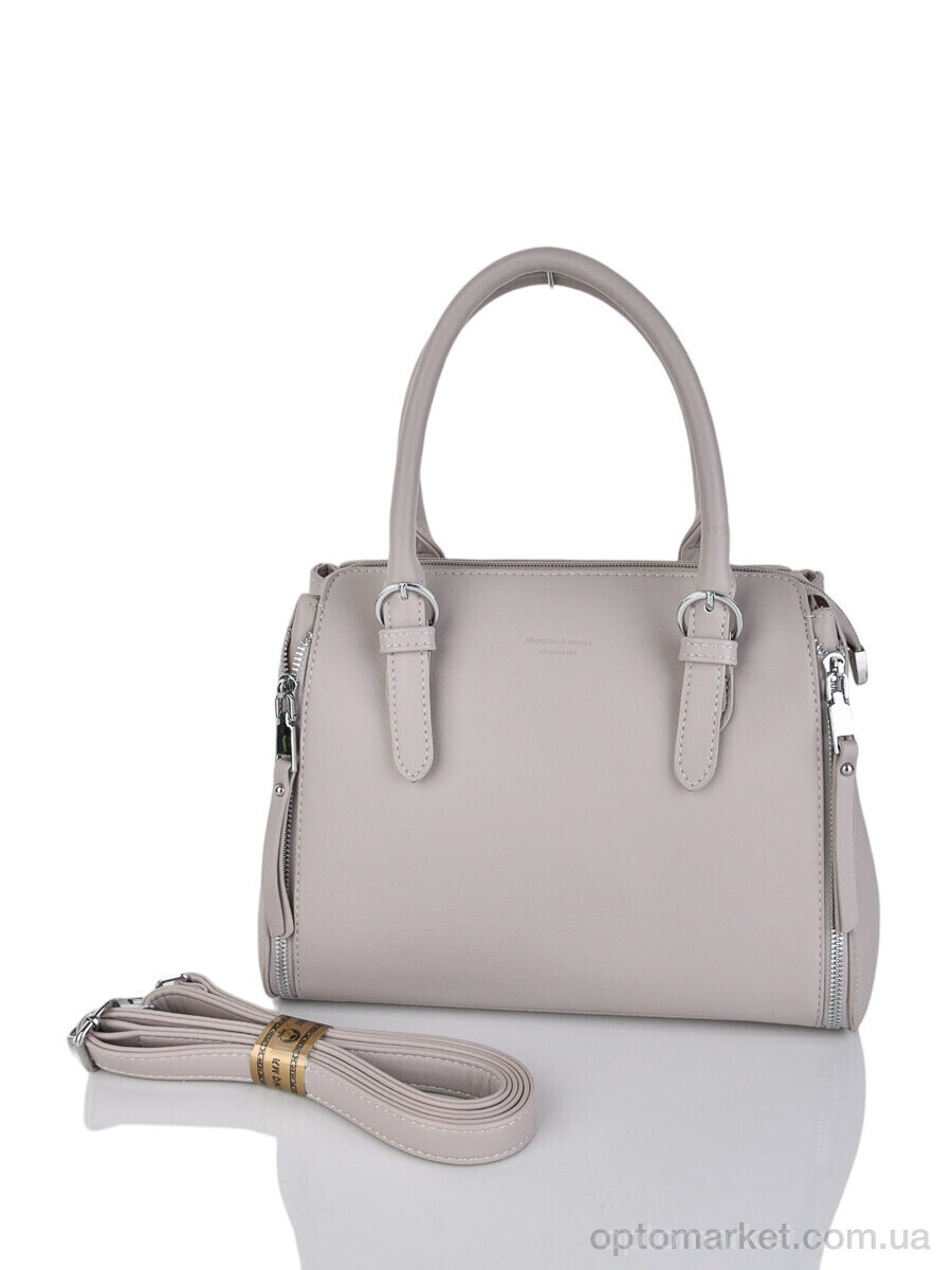 Купить Сумка женская 885139 beige-grey ShengMa сірий, фото 3