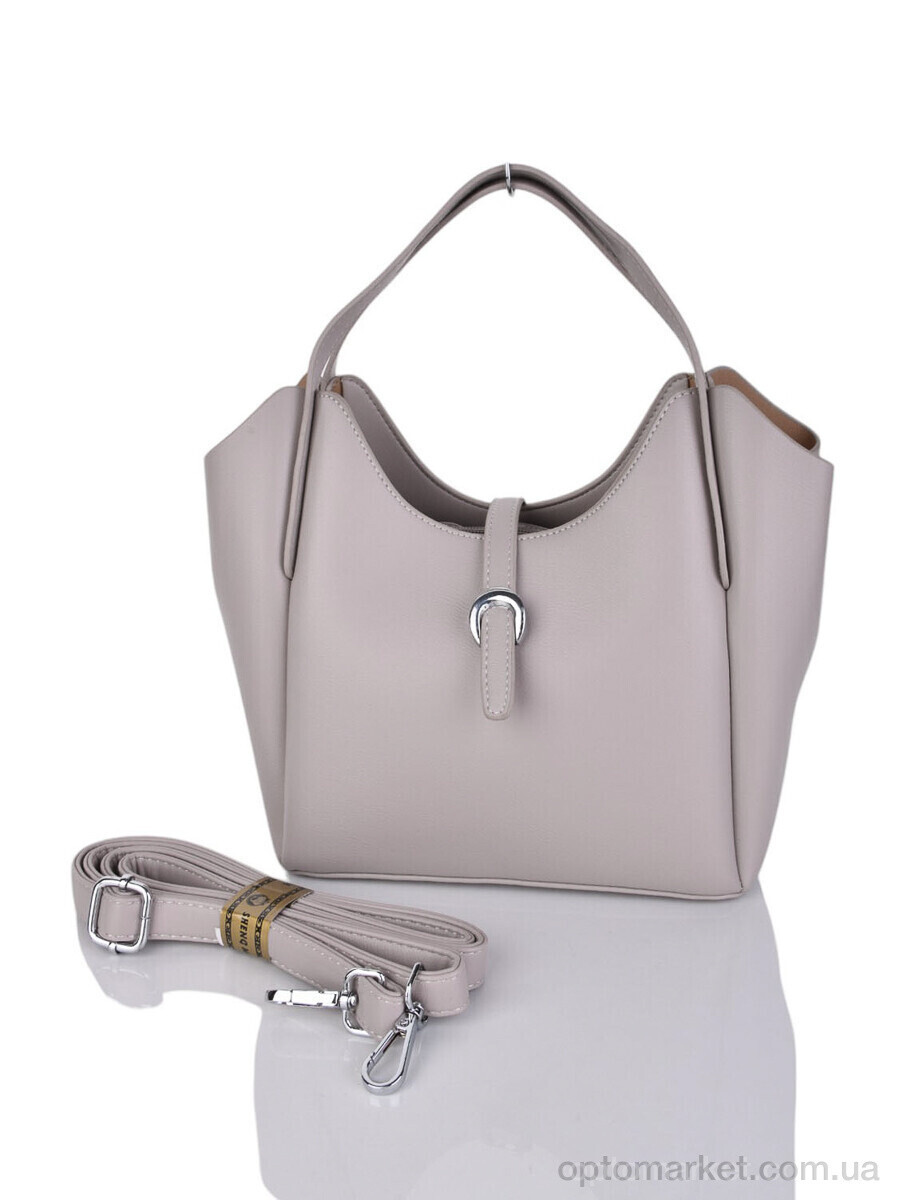 Купить Сумка женская 885235 beige-grey ShengMa сірий, фото 3