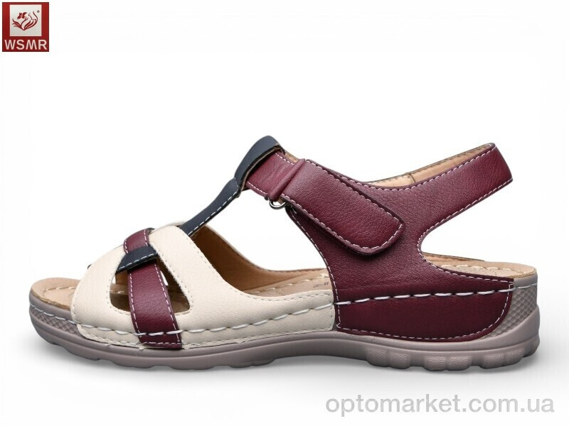Купить Босоніжки жіночі 8883-12 WSMR бордовий, фото 2