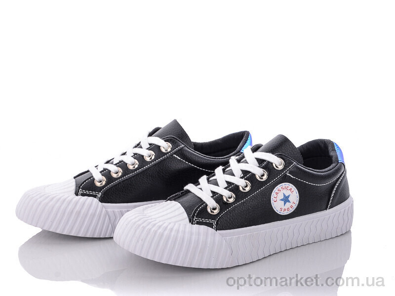 Купить Кеди жіночі 8907 black Башили чорний, фото 2