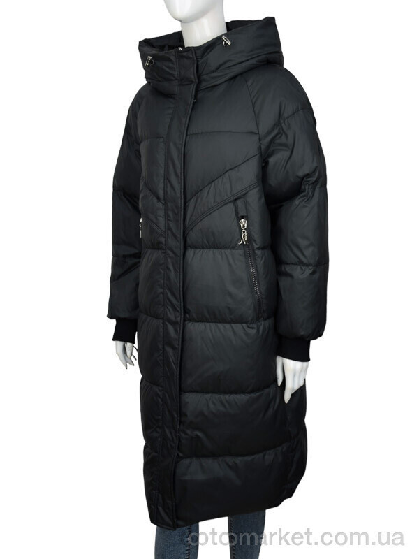 Купить Пальто жіночі 9015 black Aixiaohua чорний, фото 4