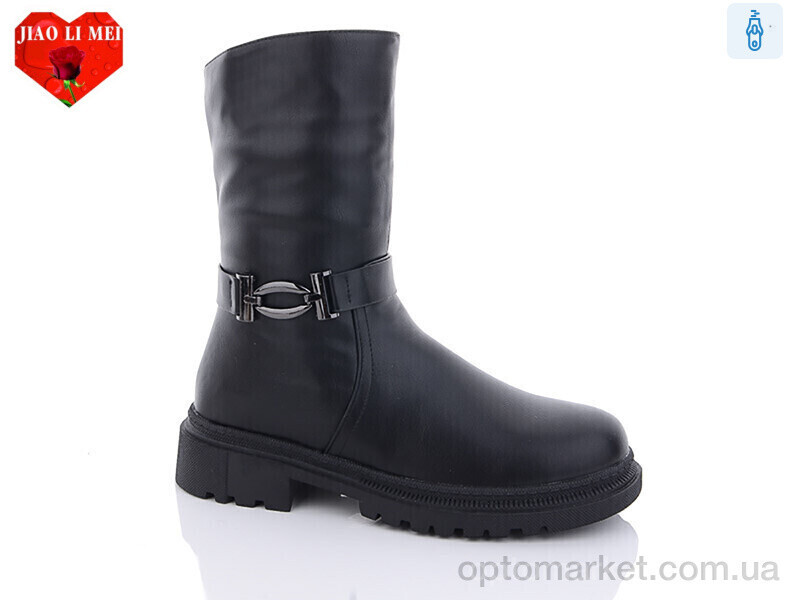 Купить Чоботи жіночі 906 Jiao Li Mei чорний, фото 3