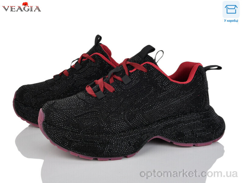 Купить Кросівки жіночі 908-6 Veagia чорний, фото 2