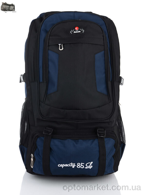 Купить Рюкзак унісекс 910 black-blue Superbag чорний, фото 3