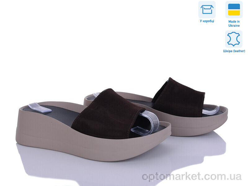 Купить Шльопанці жіночі 96502-55A Ailinda коричневий, фото 2