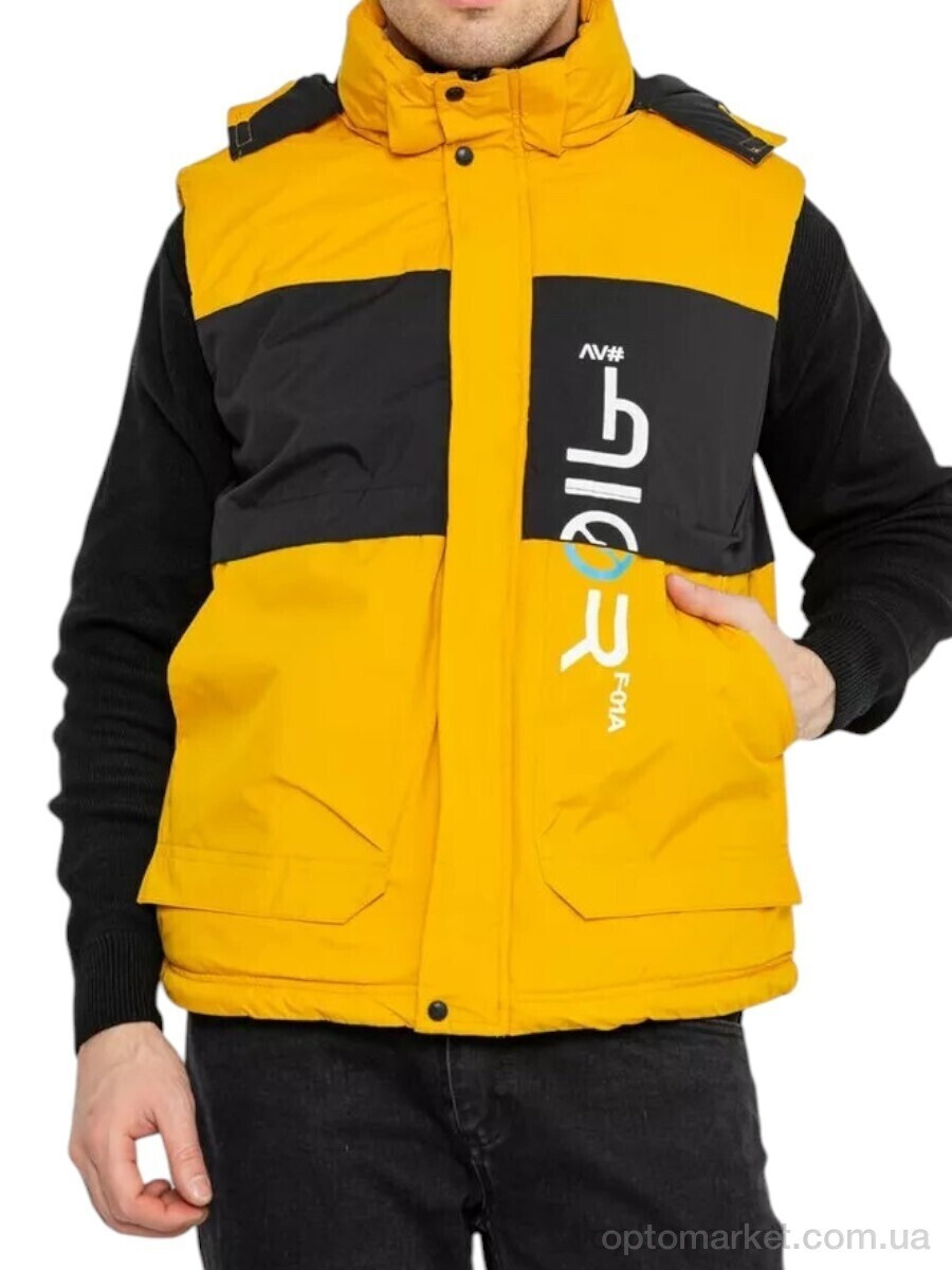 Купить Жилетка чоловічі 99006 жовтий Massmag жовтий, фото 3