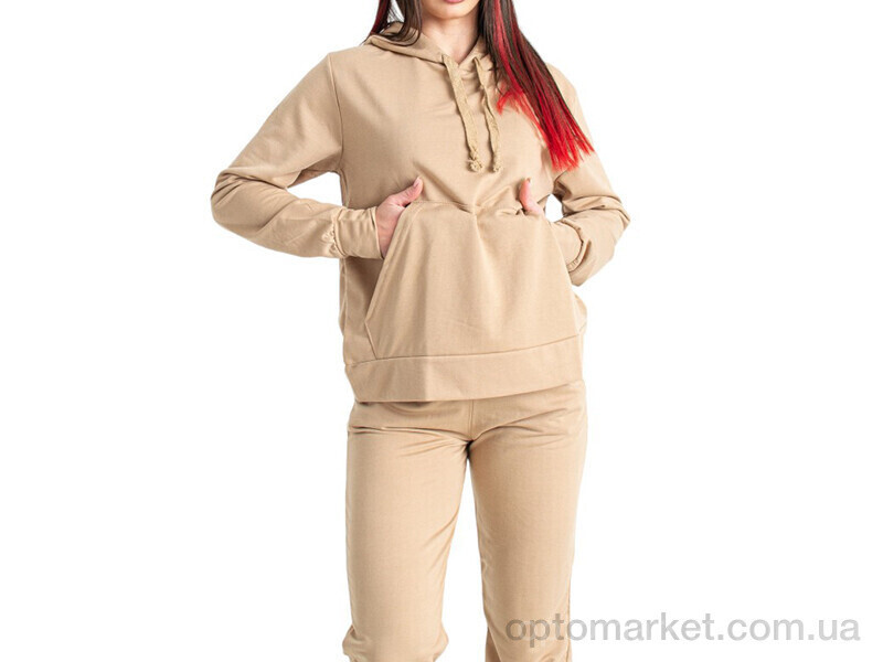Купить Спортивний костюм жіночі 9991-6 Massmag бежевий, фото 5