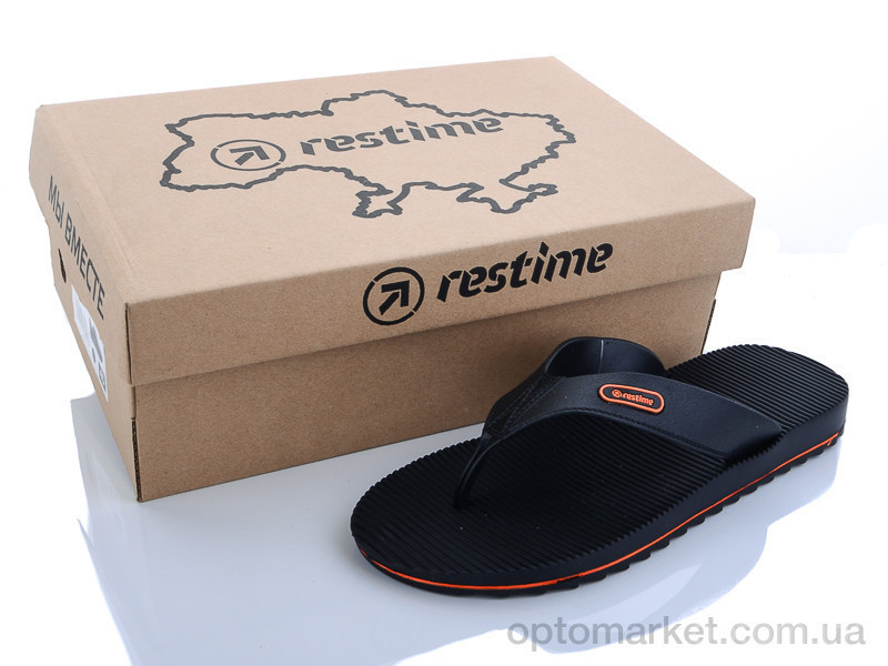 Купить Шлепки мужчины MML20736 black Restime черный, фото 2