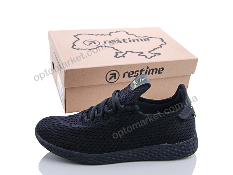 Купить Кроссовки женские PWL19169 black-l.green Restime черный, фото 2