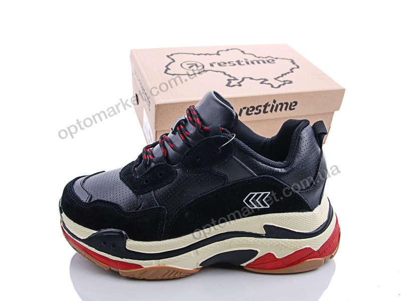 Купить Кроссовки женские PWO18408 black-wine Restime черный, фото 2