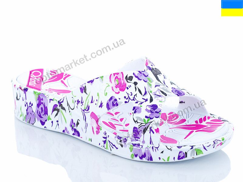 Купить Шлепки женские ВертаХ мод сиреневый Verta белый, фото 2