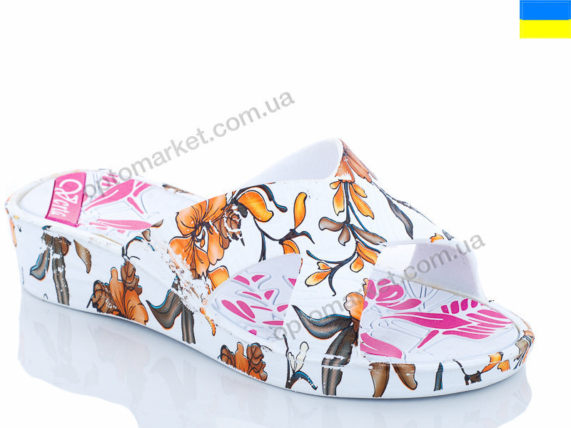 Купить Шлепки женские ВертаХ мод оранжевый орхидея Verta белый, фото 2