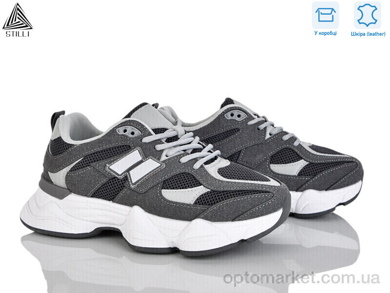 Купить Кросівки жіночі A0025-10 шкіра піна Stilli сірий, фото 3