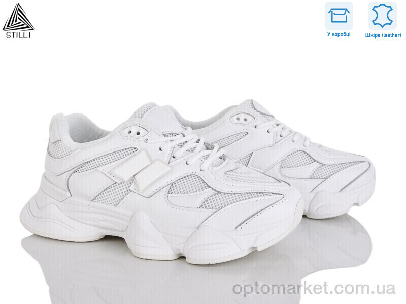 Купить Кросівки жіночі A0025-8 шкіра піна Stilli білий, фото 3