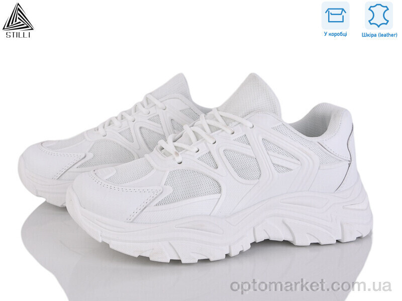 Купить Кросівки жіночі A01 шкіра піна Stilli білий, фото 2