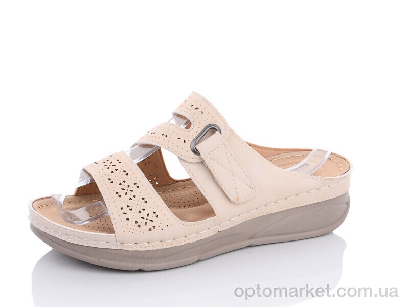 Купить Шльопанці жіночі A1911-2 Bao Dao Gong Zhu бежевий, фото 2