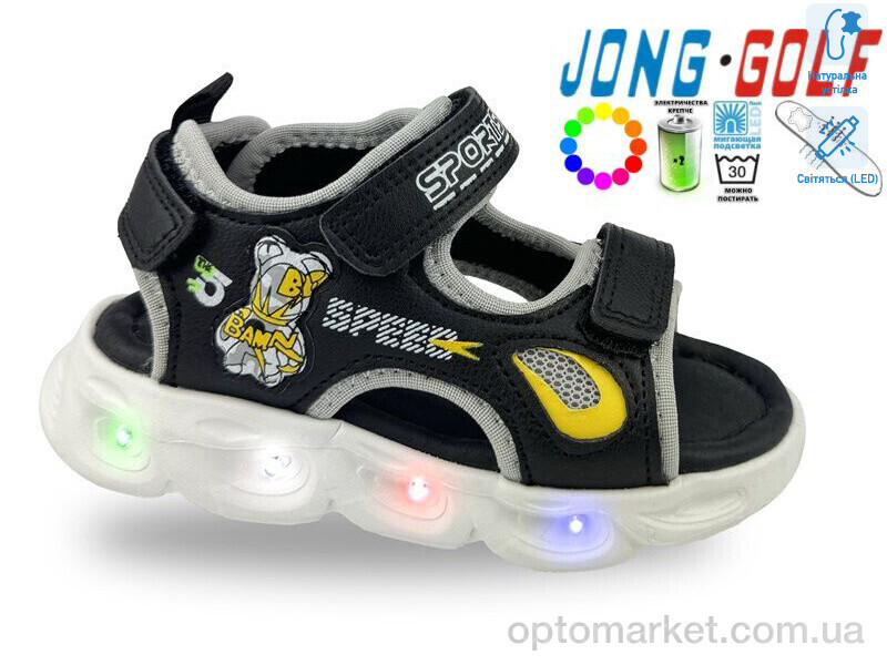 Купить Сандалі дитячі A20624-0 LED JongGolf чорний, фото 2