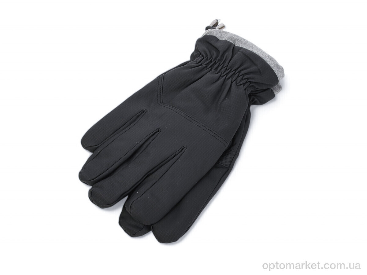 Купить Рукавички чоловічі A24-02 black Number one чорний, фото 2