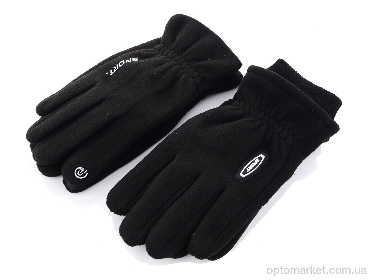 Купить Рукавички чоловічі A29M фліс mix Королева чорний, фото 2