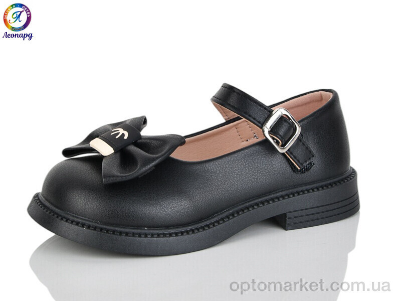 Купить Туфлі дитячі A3-1B Леопард чорний, фото 2