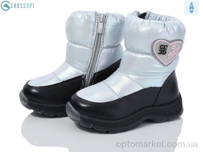 Купить Дутики дитячі A312 silver-black Clibee срібний, фото 2