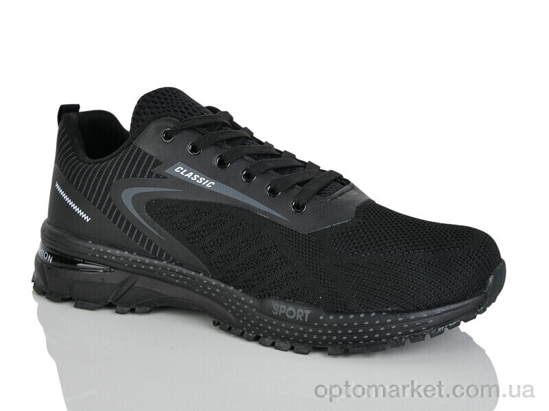 Купить Кросівки чоловічі A6603-1 KMB чорний, фото 2