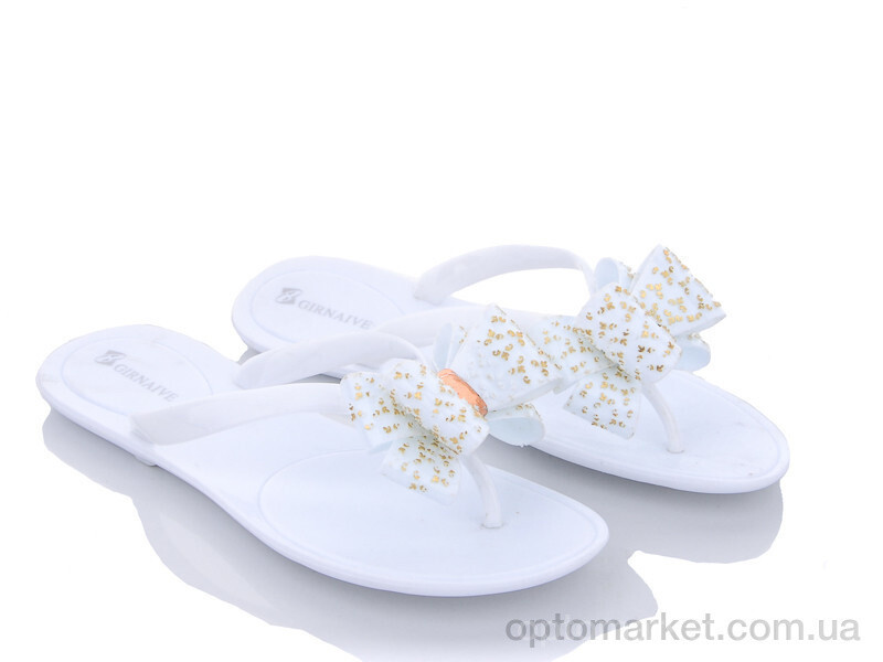 Купить Шльопанці жіночі AG5174-1-3 Girnaive білий, фото 2