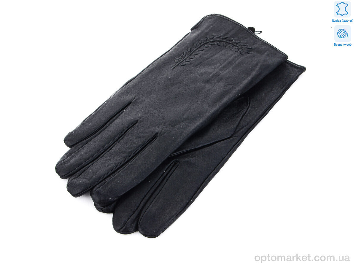 Купить Рукавички жіночі B0021Ж шкіра батал Королева чорний, фото 2