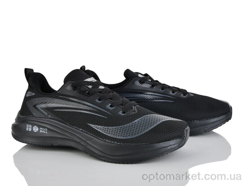 Купить Кросівки жіночі B0075-1 Runking чорний, фото 2