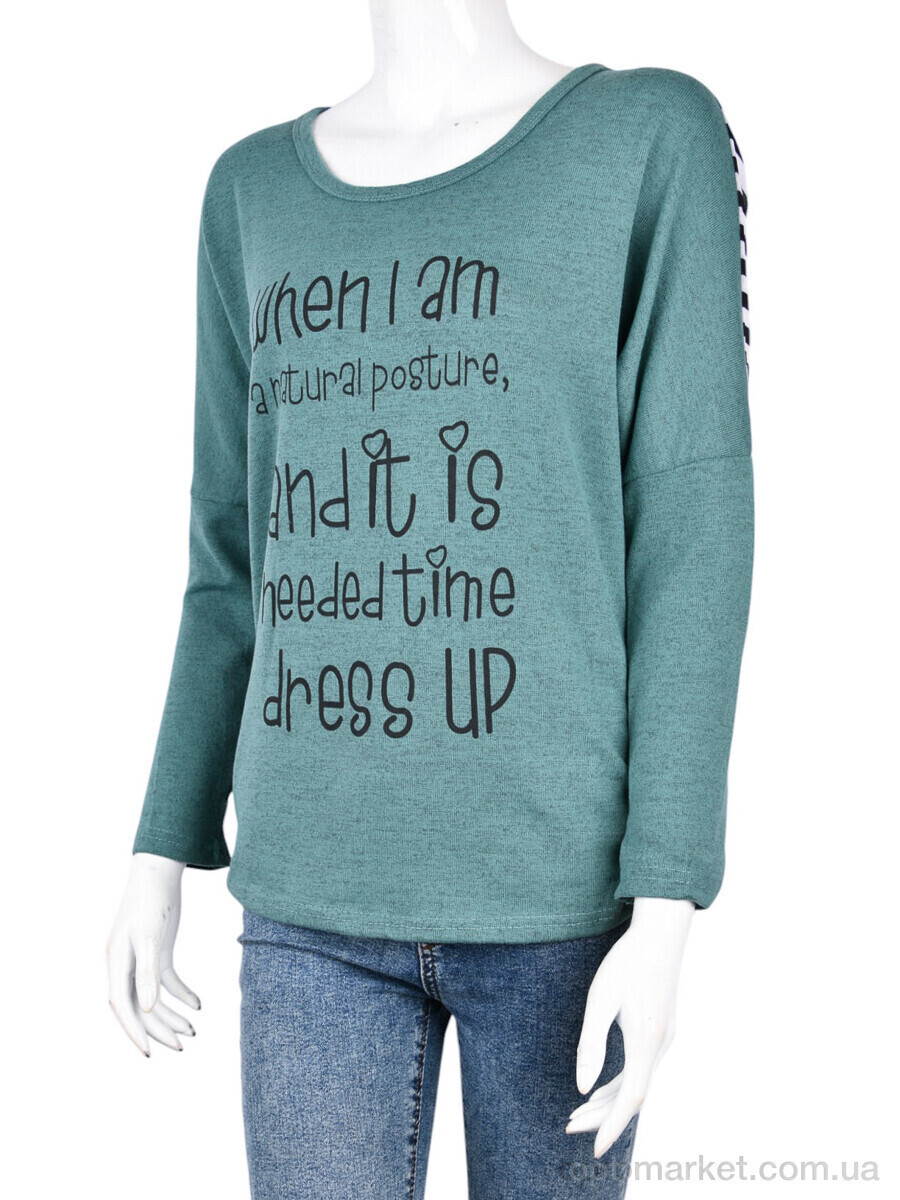 Купить Батник жіночі B0101-4 green (10804) DuoDuoBoBo зелений, фото 4