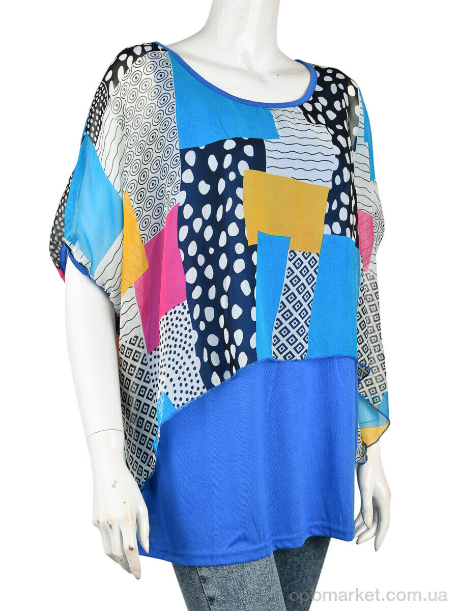 Купить Блуза жіночі B0106-8 (10905) l.blue DuDuBoBo синій, фото 4