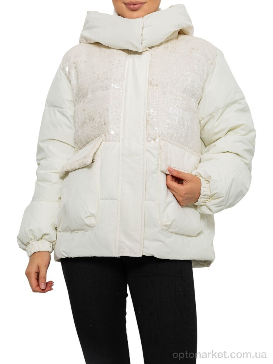 Купить Куртка жіночі B026 (11960) milky Yanpai бежевий, фото 4