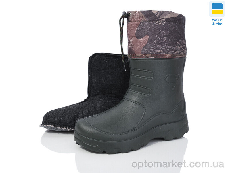 Купить Чоботи з піни чоловічі Б12 зелений Krok зелений, фото 2