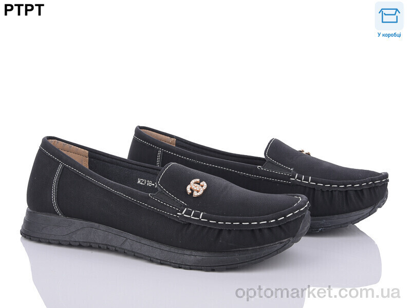 Купить Мокасини жіночі B2318-1 батал PTPT чорний, фото 2