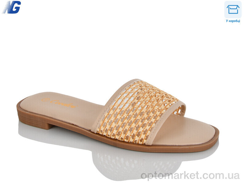 Купить Шльопанці жіночі B26228-4 Covaleri бежевий, фото 2