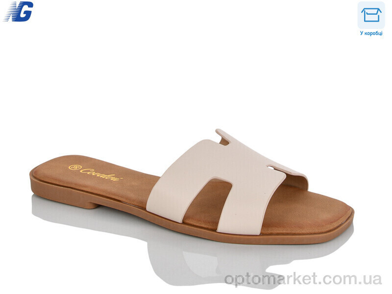 Купить Шльопанці жіночі B26237-2 Covaleri бежевий, фото 2