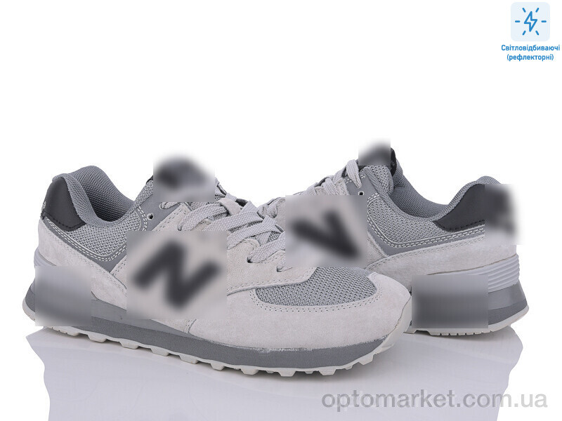 Купить Кросівки жіночі B573-5 світловідбивач N.w balance сірий, фото 3