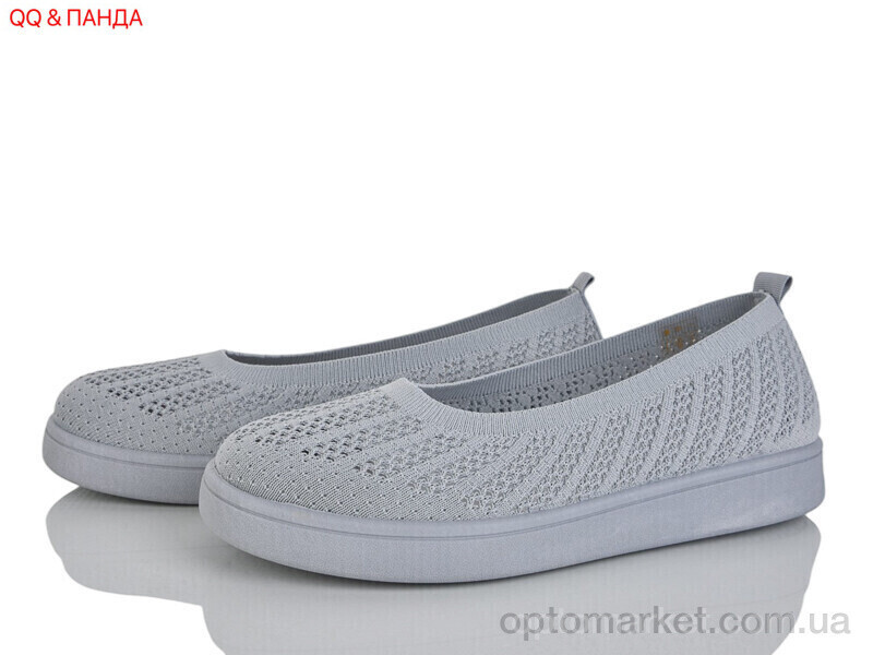 Купить Балетки жіночі B5862-1-5 QQ&Панда сірий, фото 3
