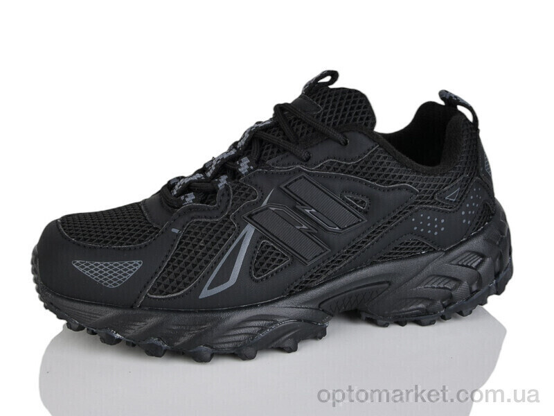 Купить Кросівки унісекс B8010-2 Run Life чорний, фото 2