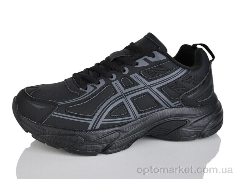 Купить Кросівки унісекс B8015-3 Run Life чорний, фото 2